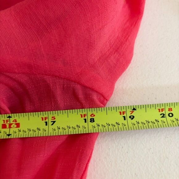 Hope Springs Blouse Women's Small Pink Floral Embroidered V-Neck 3/4 Sleeve - Picture 8 of 8